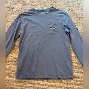 Vineyard Vines Blue Long Sleeve Shirt with Pocket